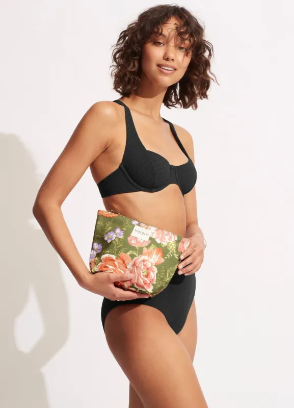 Paradise Garden Canvas Pouch - Avocado sold by Seafolly