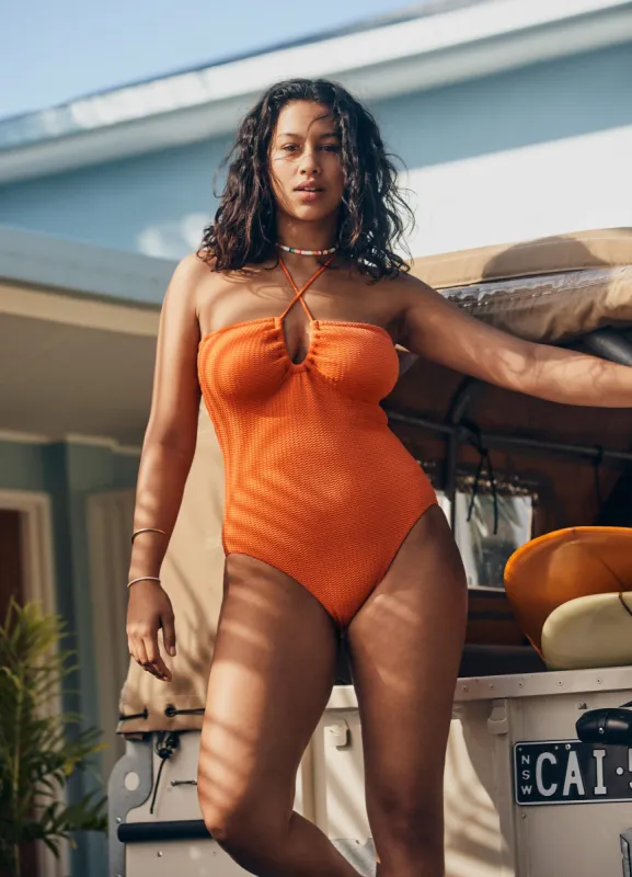 Sea Dive Bandeau One Piece - Mandarin sold by Seafolly