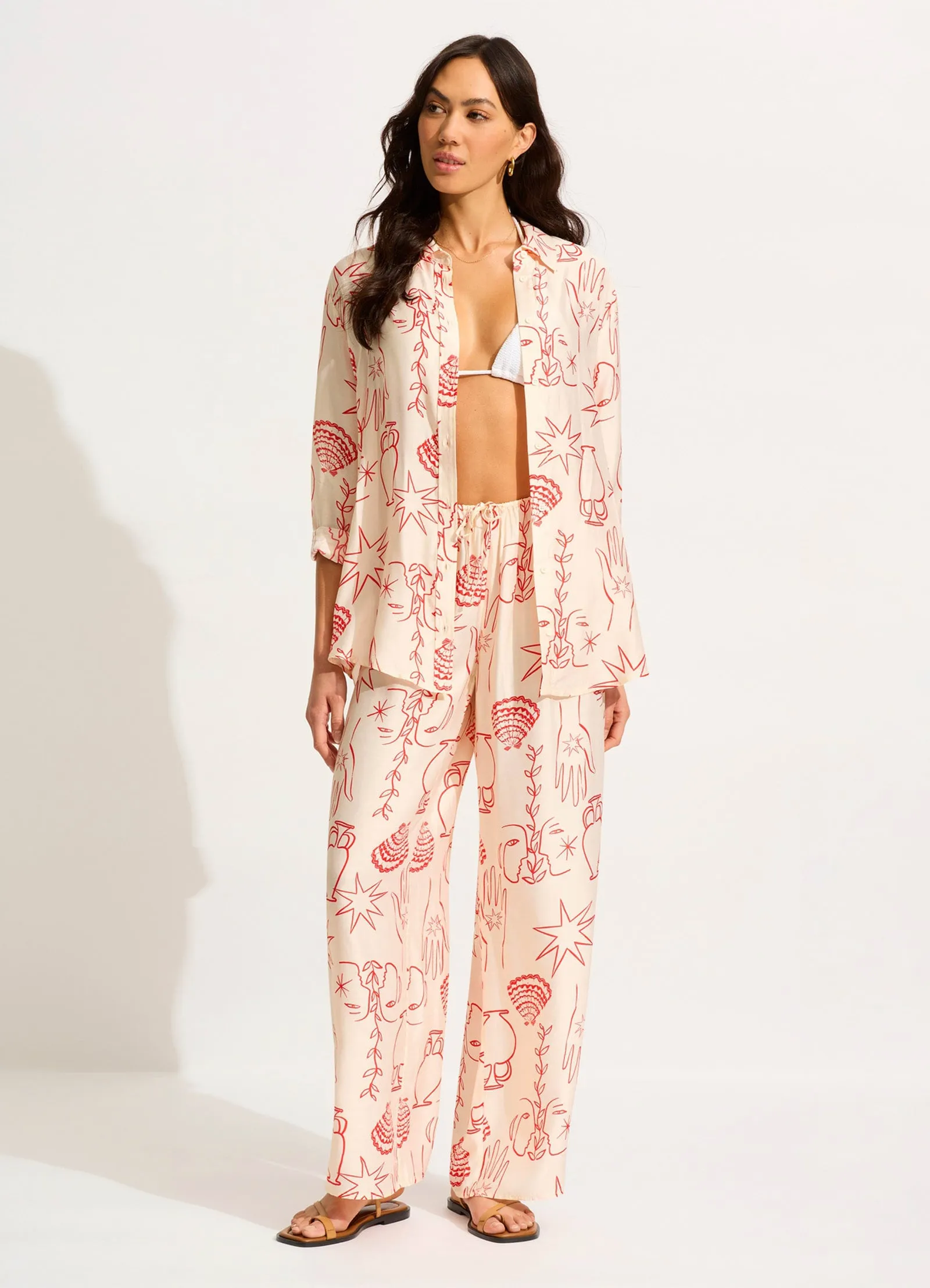 Atlantis Relaxed Pant - Ecru sold by Seafolly