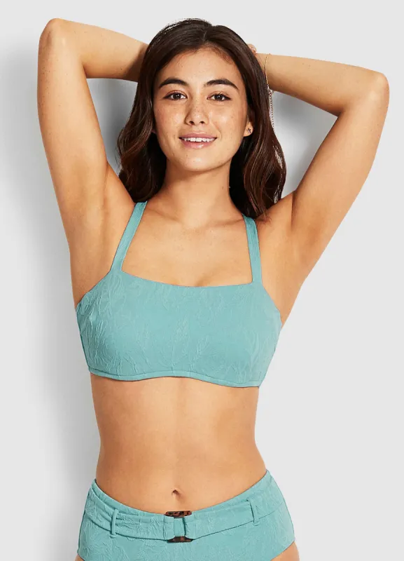 Palm Coast DD Bandeau Bikini Top - Nile Blue sold by Seafolly