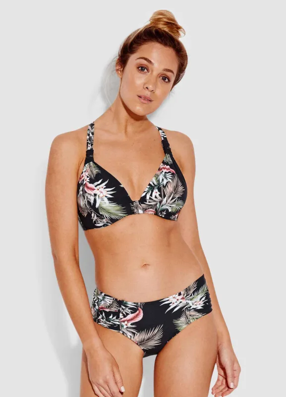 Ocean Alley Wide Side Retro Bikini Pants - Black sold by Seafolly