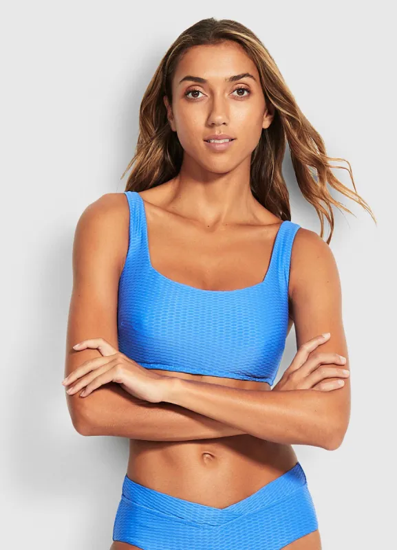La Luna DD Cup Tank Bikini Top - Baja Blue sold by Seafolly