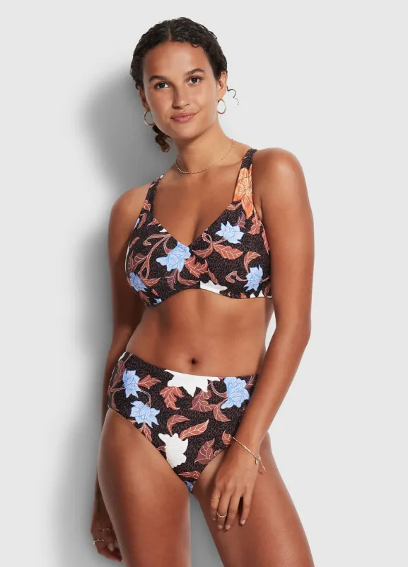 Boheme Wide Side Retro - Black sold by Seafolly