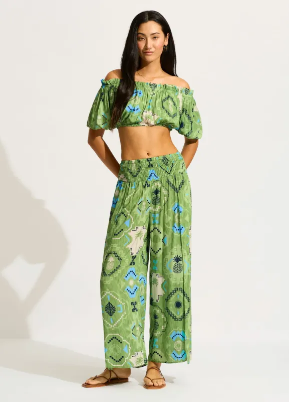 Kasbah Shirring Pant - Sage sold by Seafolly