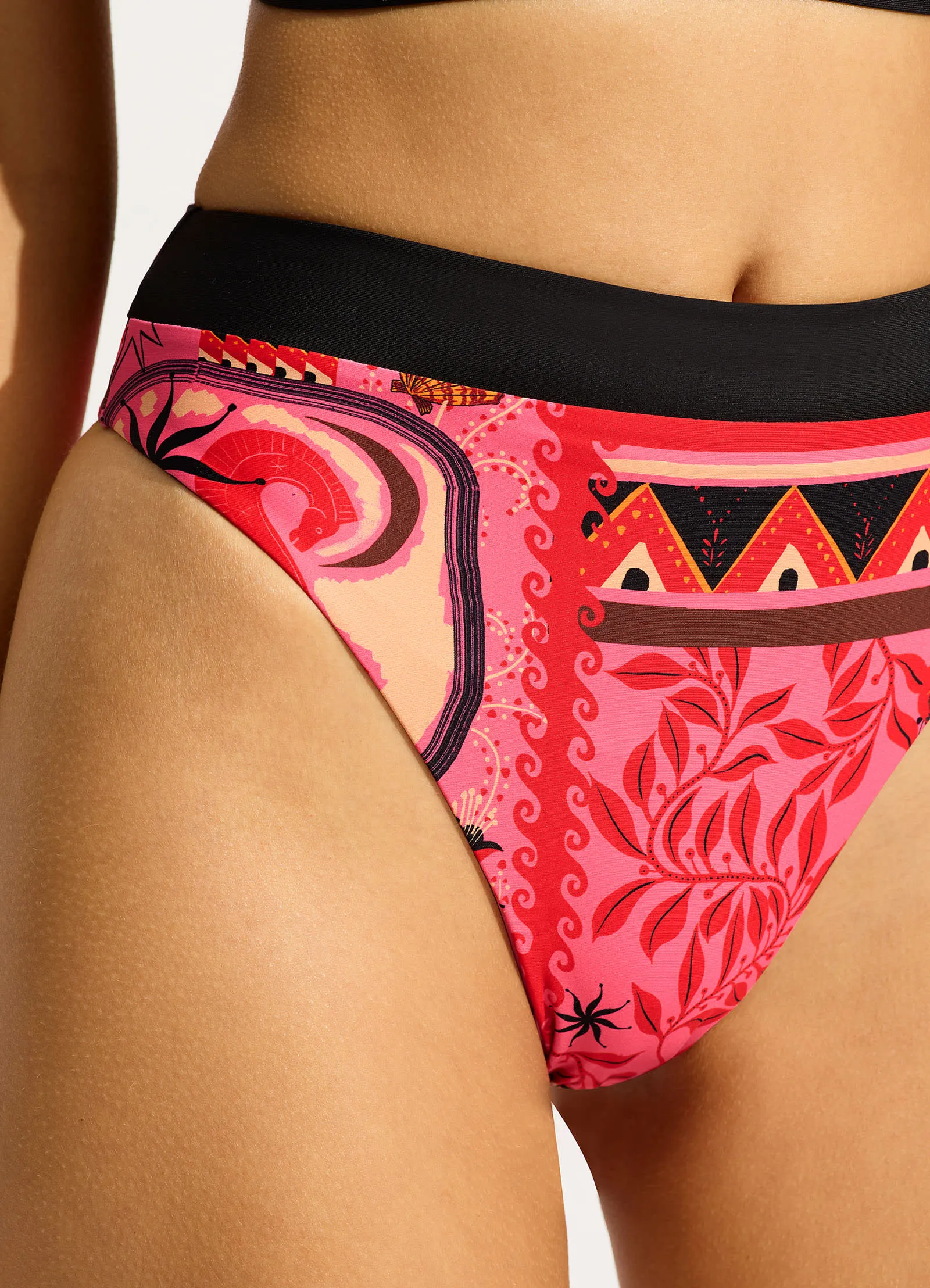 Atlantis High Rise Bikini Bottom - Paradise Pink sold by Seafolly product image thumbnail 5