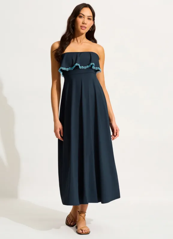 Lucia Frill Midi Dress - True Navy sold by Seafolly