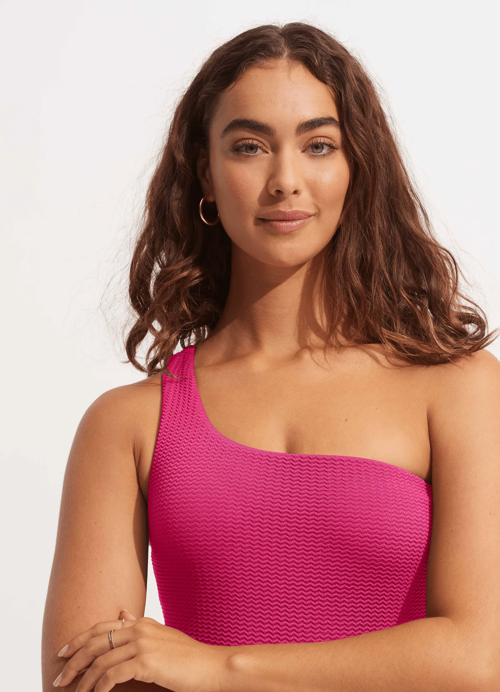 Sea Dive One Shoulder One Piece - Fuchsia Rose sold by Seafolly product image thumbnail 4