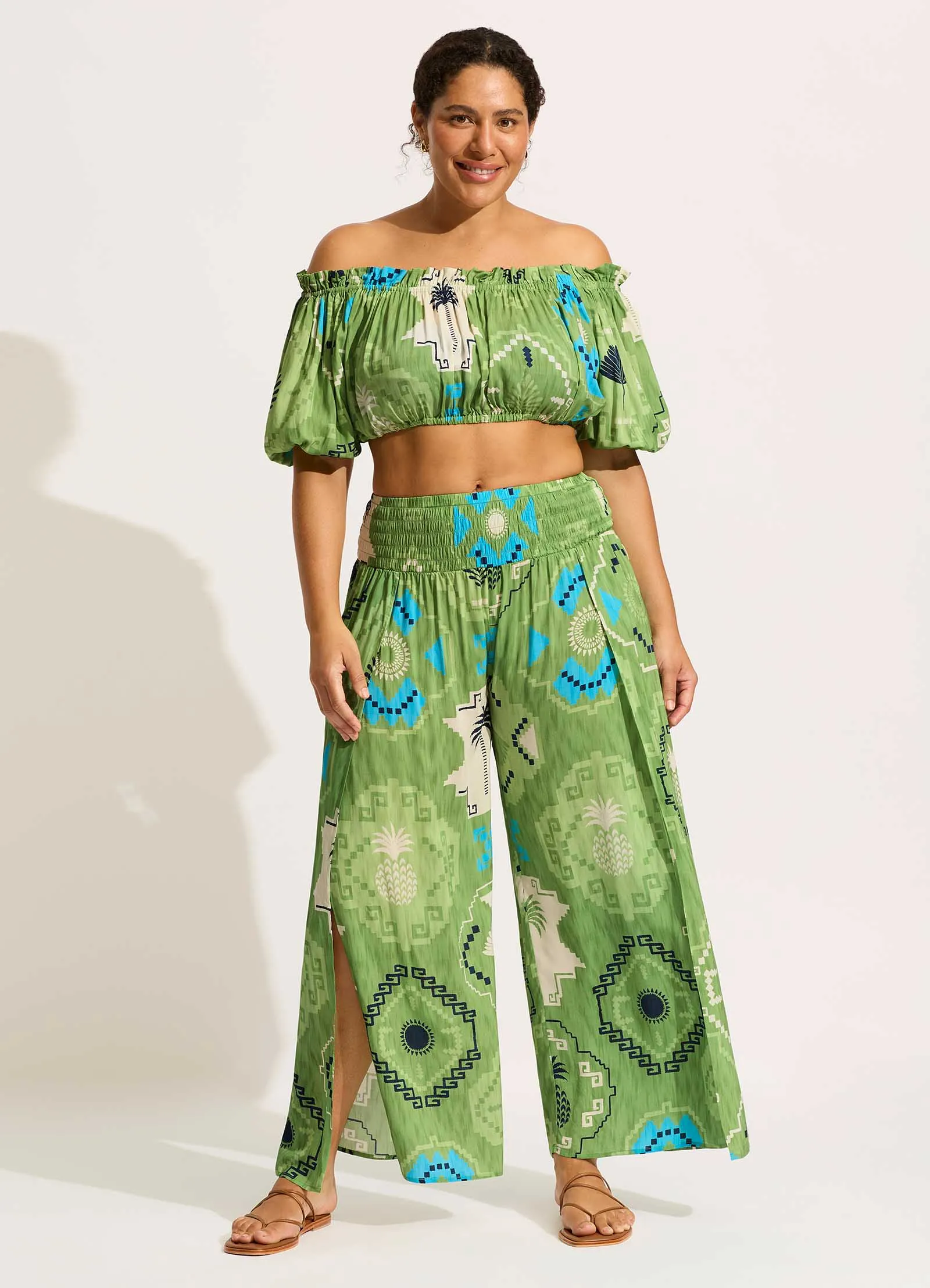 Kasbah Off Shoulder Top - Sage sold by Seafolly product image thumbnail 2