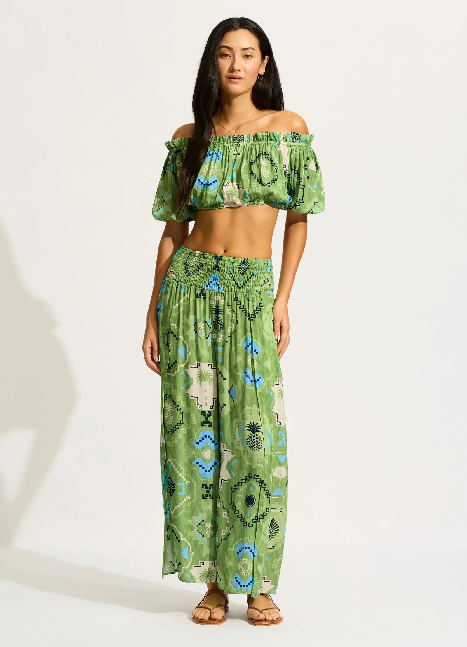 Kasbah Off Shoulder Top - Sage sold by Seafolly product image thumbnail 3