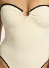 Beach Bound Ring Front Bandeau One Piece - Ecru sold by Seafolly