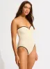 Beach Bound Ring Front Bandeau One Piece - Ecru sold by Seafolly