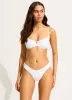 Sea Dive High Cut Rio Bikini Bottom - White sold by Seafolly