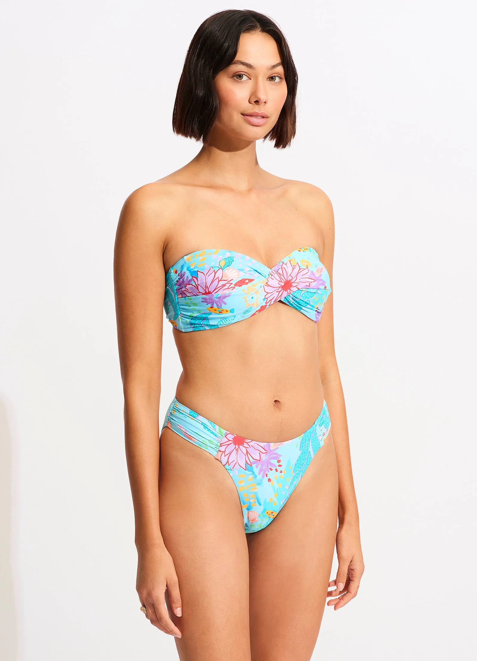 Under The Sea Twist Bandeau Bikini Top - Blue Mist sold by Seafolly product image thumbnail 3