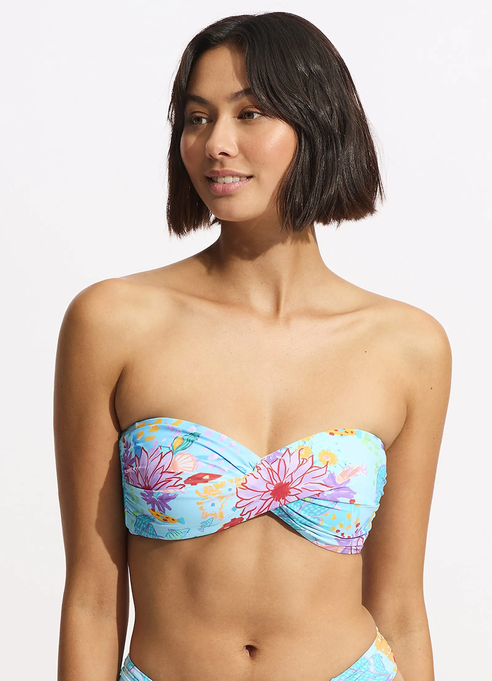 Under The Sea Twist Bandeau Bikini Top - Blue Mist sold by Seafolly product image thumbnail 2