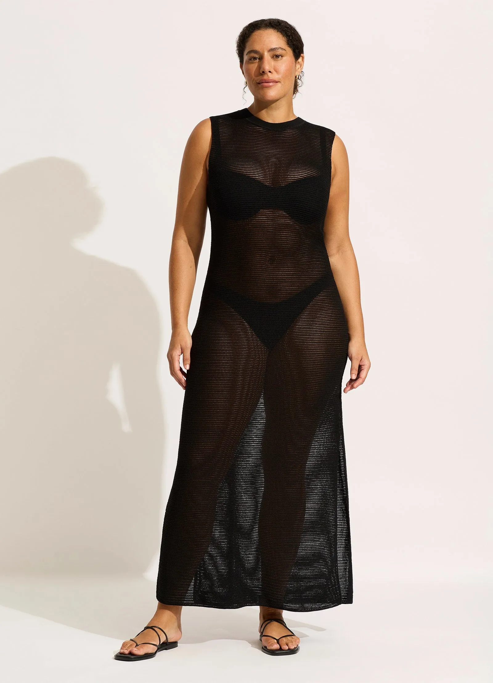 Kasbah Maxi Knit Dress - Black sold by Seafolly