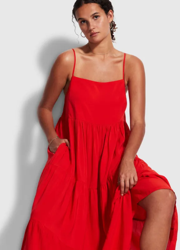 Weekend Tier Dress - Mandarin Red sold by Seafolly