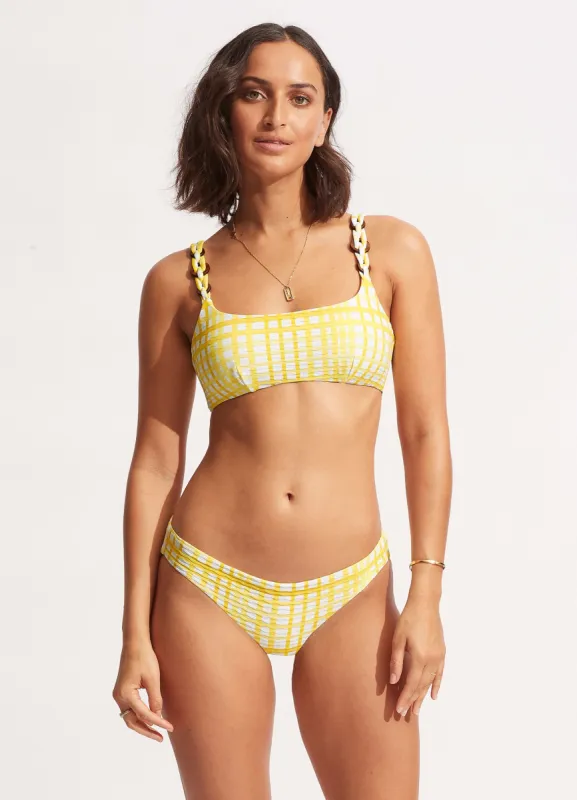Amalfi Check Hipster - Lime Light sold by Seafolly