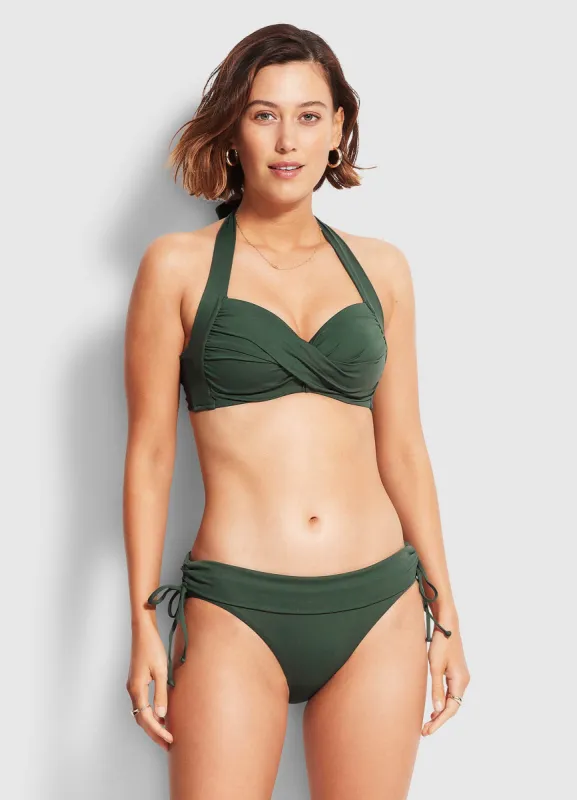 Seafolly Ruched Side Hipster - Ivy sold by Seafolly