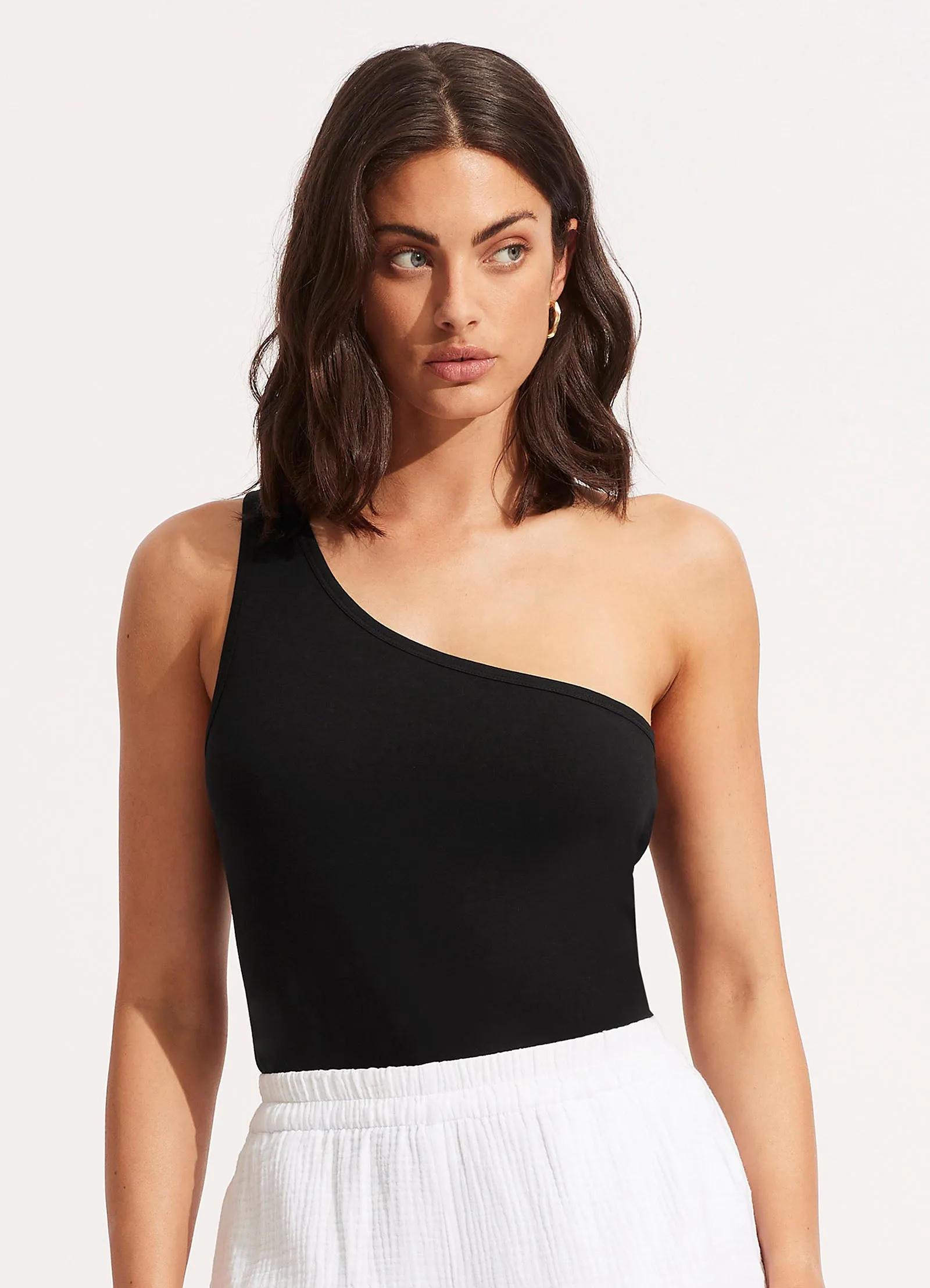 Jersey One Shoulder Top - Black sold by Seafolly product image thumbnail 2