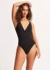 Seafolly Collective V Neck One piece - Black sold by Seafolly