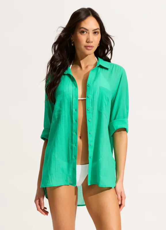 Breeze Beach Shirt - Jade sold by Seafolly