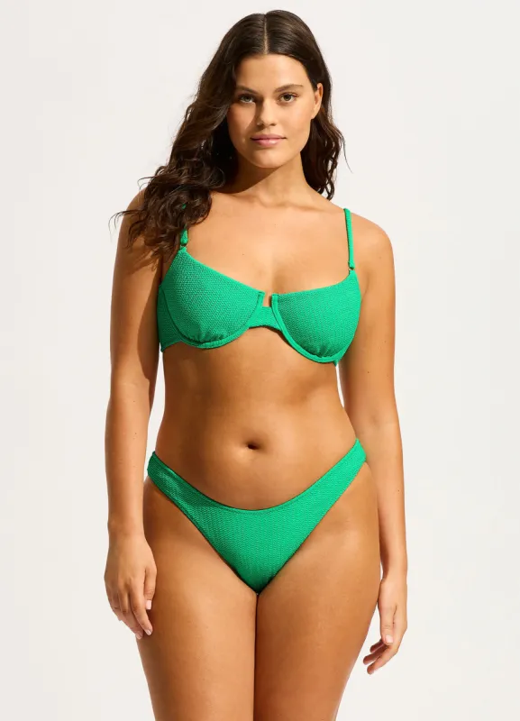 Sea Dive High Cut Rio Bikini Bottom - Jade sold by Seafolly