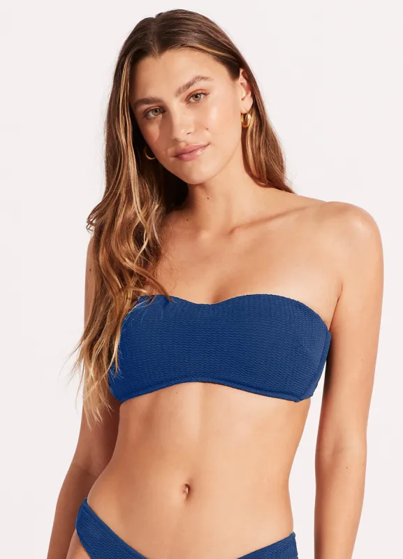 Sea Dive Bustier Bandeau Bikini Top - Ultramarine sold by Seafolly