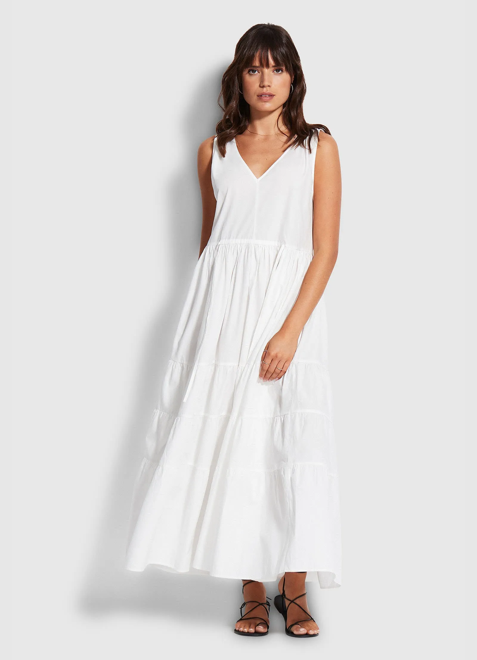 Cotton Poplin Maxi Dress - White sold by Seafolly