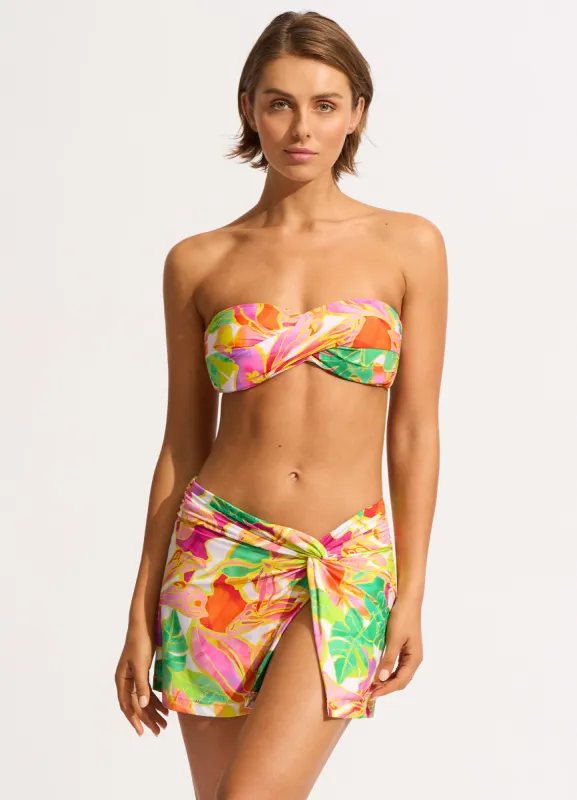 Wonderland Twist Front Skirt - Fuchsia Rose sold by Seafolly