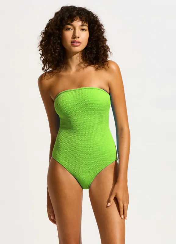 Sea Dive Bandeau One Piece - Jasmine Green sold by Seafolly