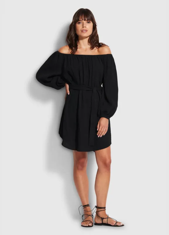 Double Cloth Summer Cover Up  - Black sold by Seafolly