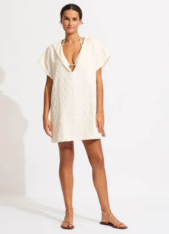 Birds of Paradise Towel Poncho - Latte sold by Seafolly