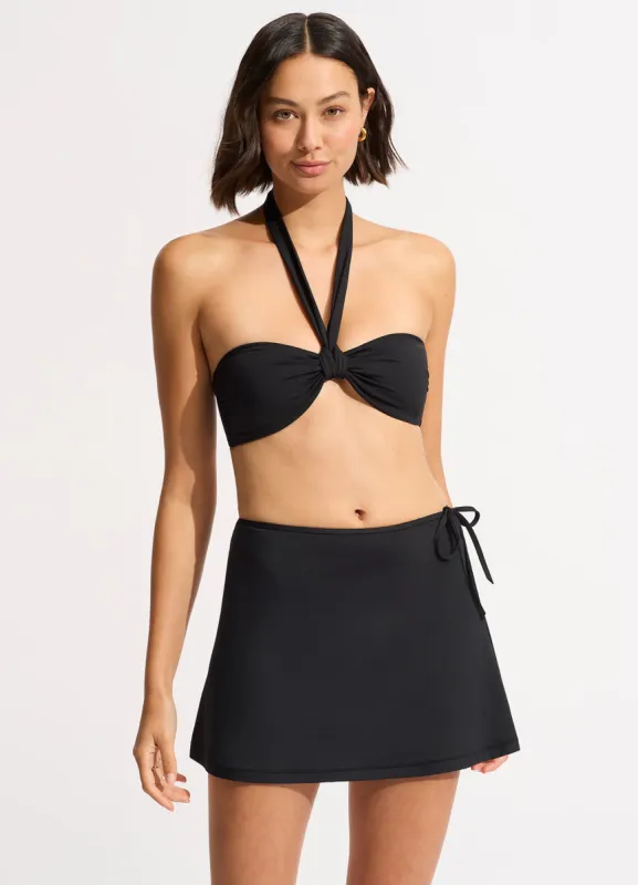 Seafolly Collective A-Line Skirt - Black sold by Seafolly