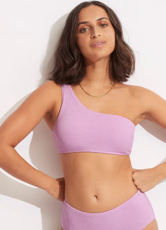 Sea Dive One Shoulder Top - Lilac sold by Seafolly