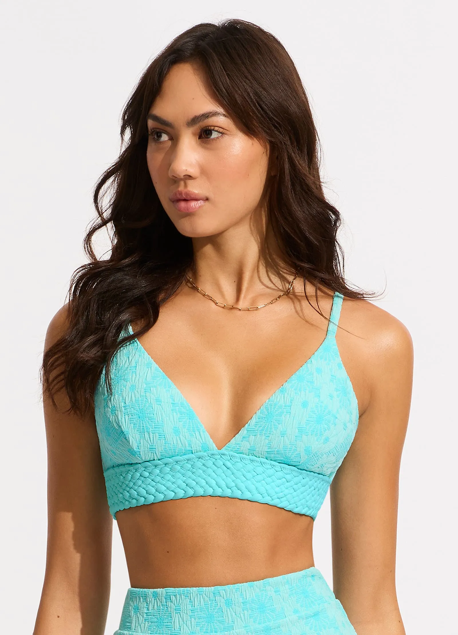 Marloe Banded Bralette Bikini Top - Atoll Blue sold by Seafolly product image thumbnail 3