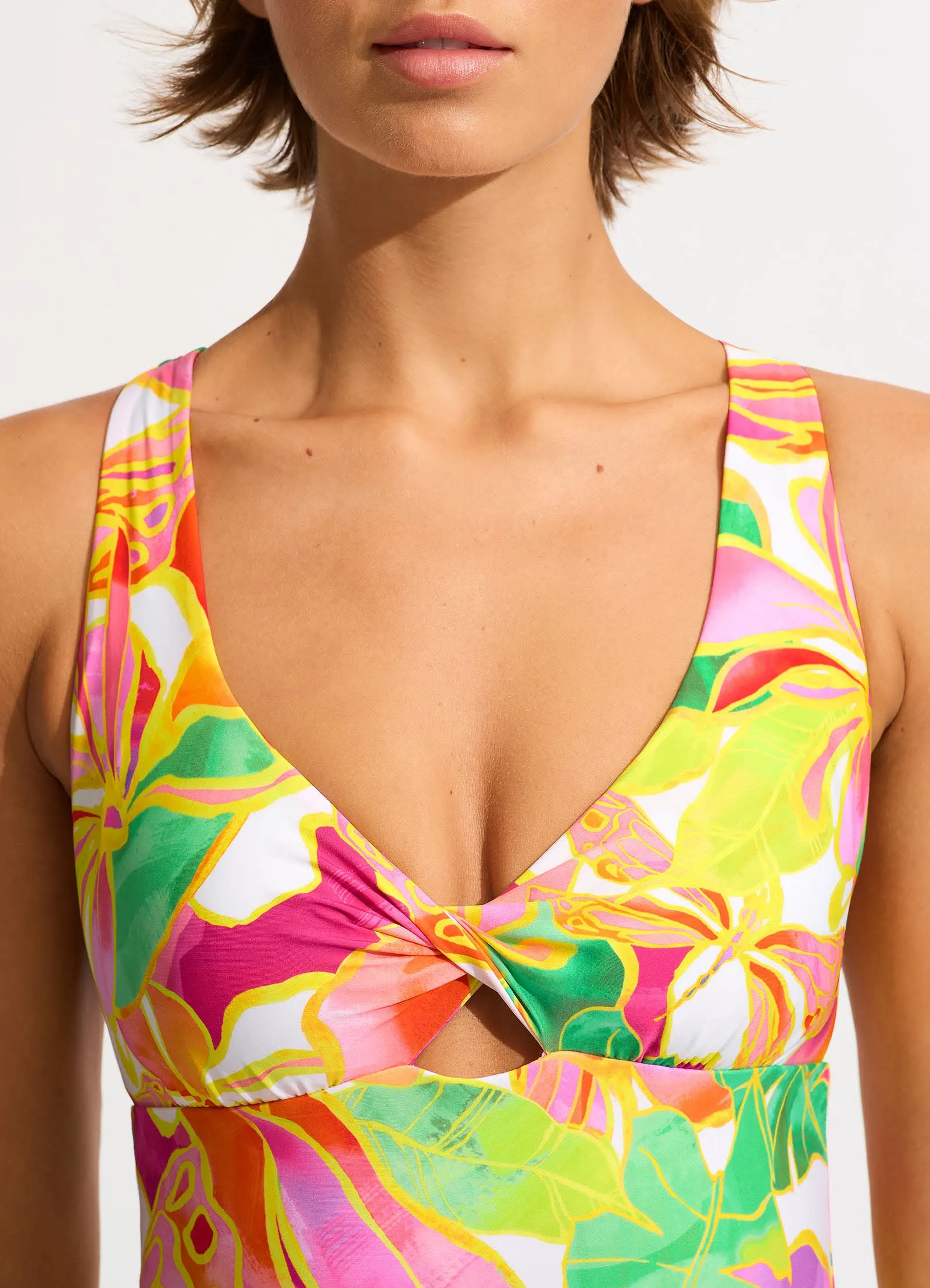 Wonderland Twist Front One Piece - Fuchsia Rose sold by Seafolly product image thumbnail 5