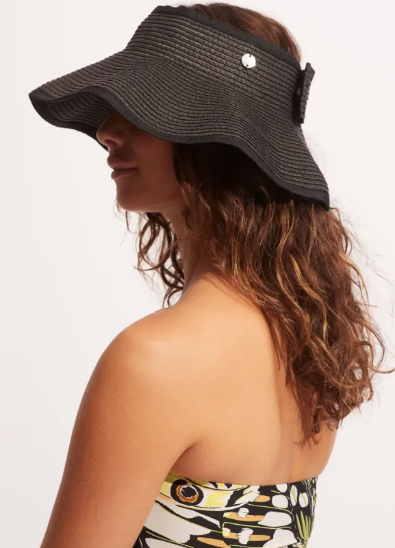 Sahara Roll Up Visor - Black sold by Seafolly