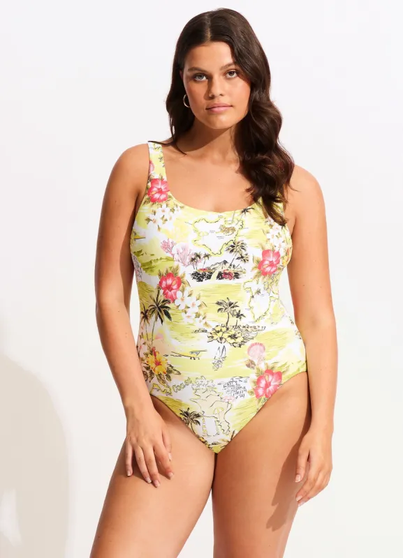 Coast To Coast Tank One Piece - Wild Lime sold by Seafolly