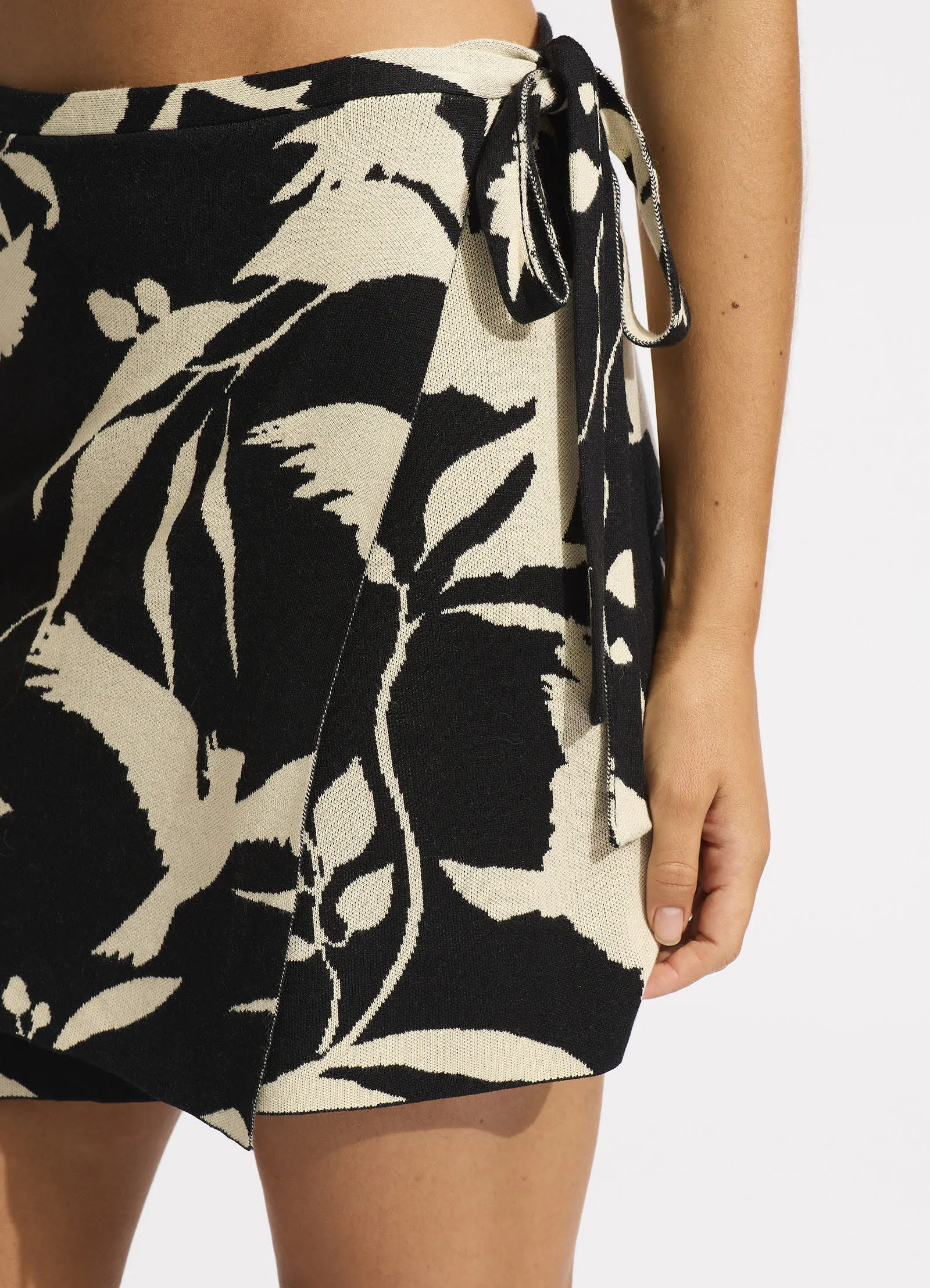 Birds of Paradise Mini Wrap Skirt - Black sold by Seafolly product image thumbnail 4