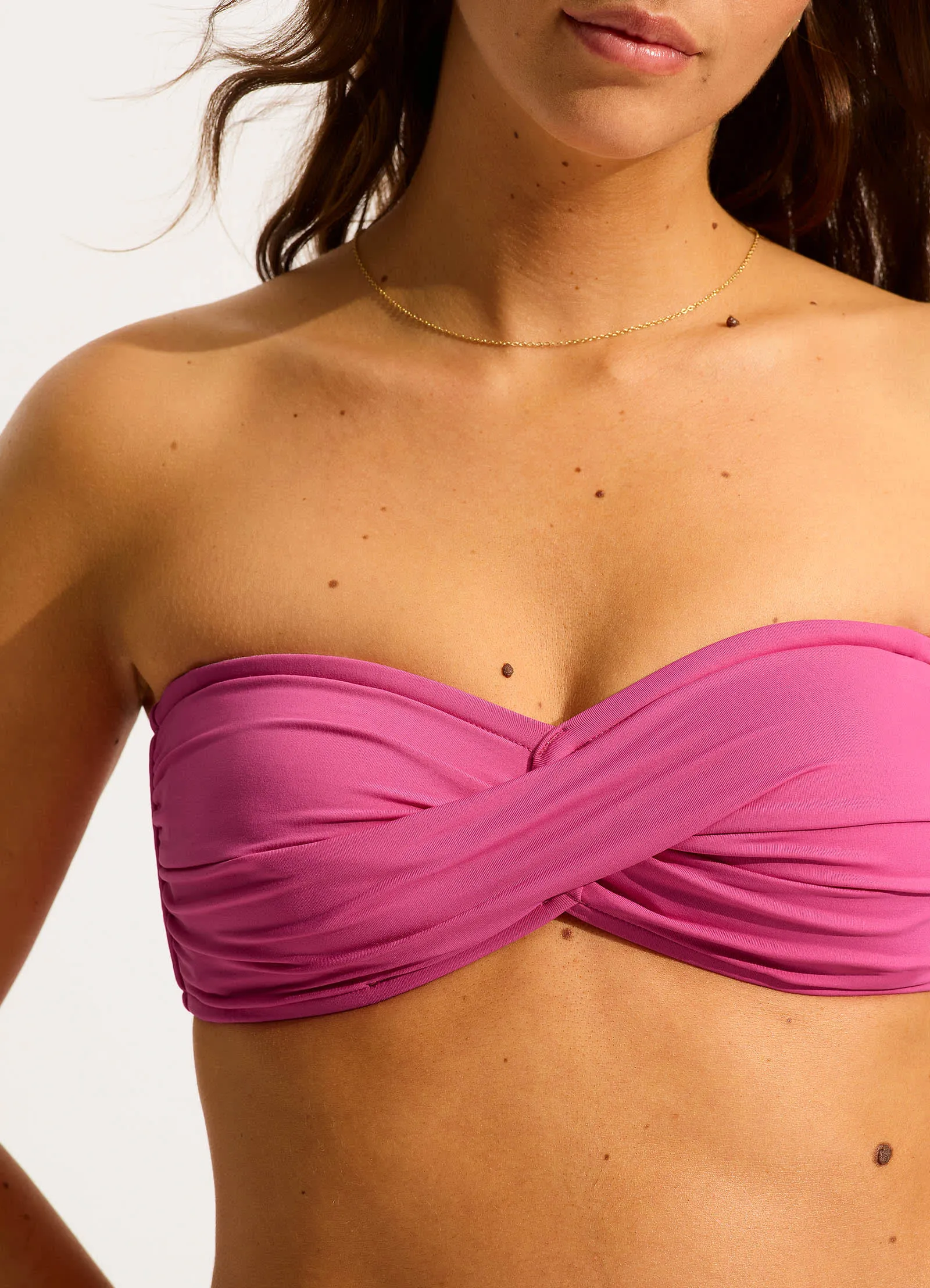 Seafolly Collective Twist Bandeau Bikini Top - Hot Pink sold by Seafolly product image thumbnail 5