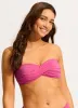 Seafolly Collective Twist Bandeau Bikini Top - Hot Pink sold by Seafolly