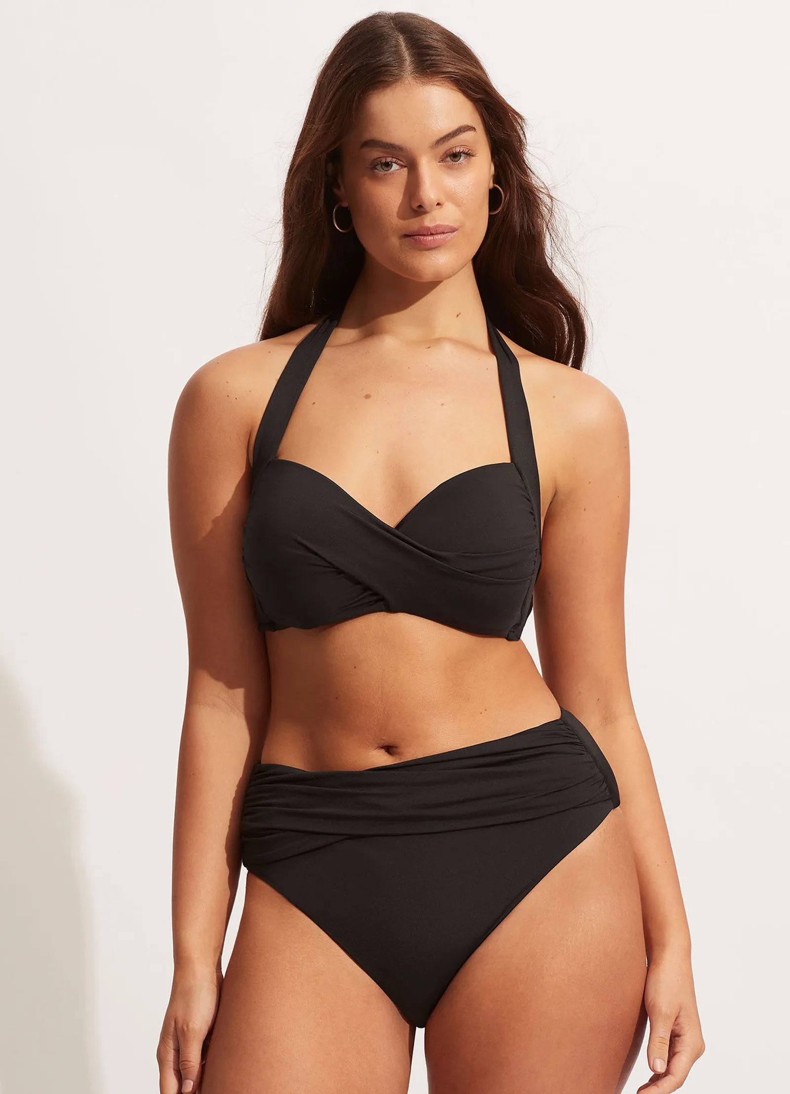 Seafolly Collective High Waist Wrap Front Pant - Black sold by Seafolly product image thumbnail 5