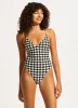 Kasbah V Neck One Piece - Black sold by Seafolly
