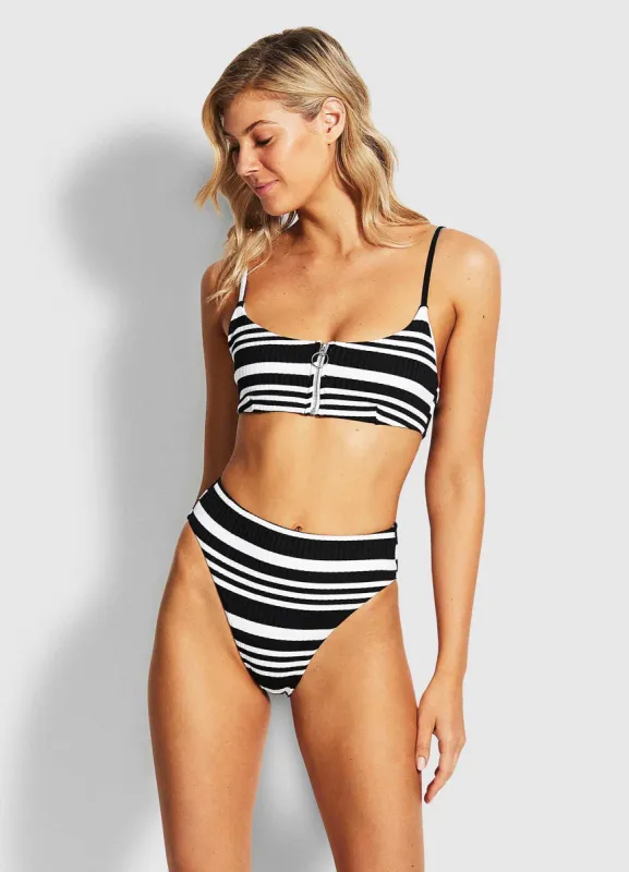 Retro Holiday Hi Rise Bikini Pants - Black sold by Seafolly