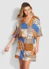 El Dorado Patchwork Kaftan - Cobalt Blue sold by Seafolly