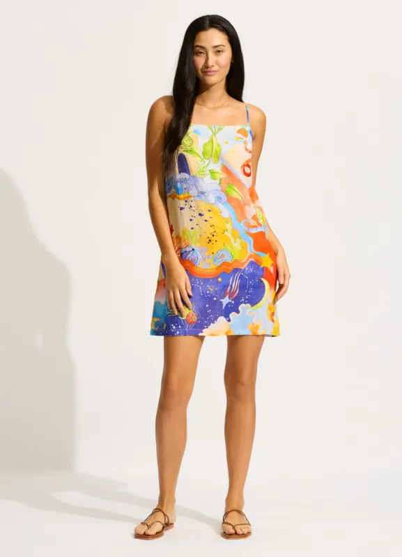 Aquarius Bandeau Mini Dress - Turquoise sold by Seafolly