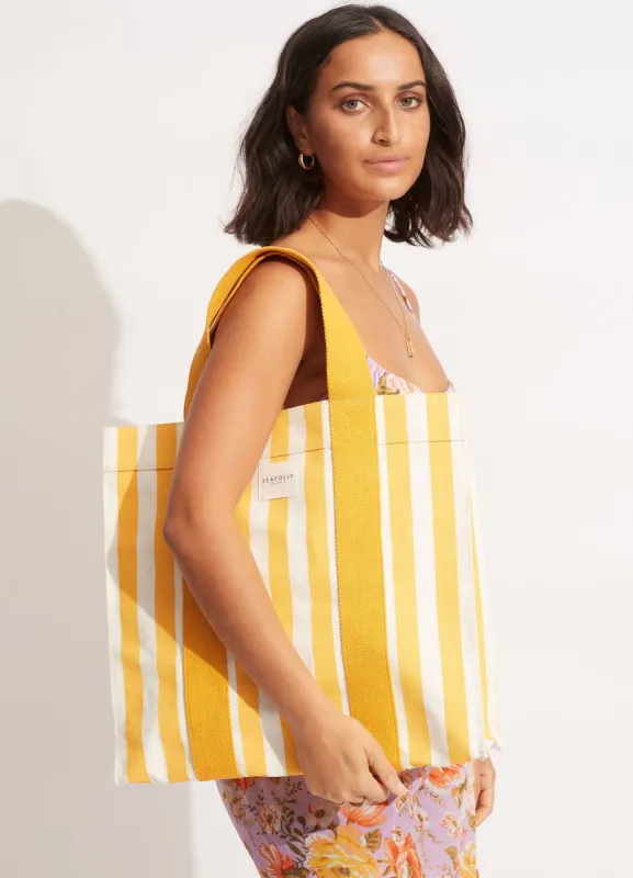 Vintage Stripe Tote - Marigold sold by Seafolly