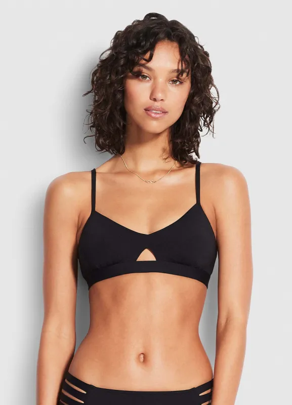 Active Hybrid Bralette - Black made by Seafolly