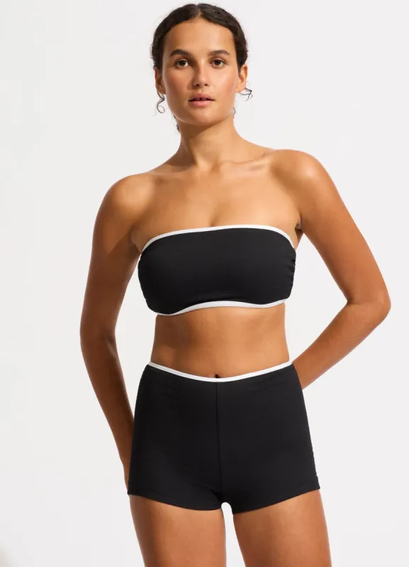 Beach Bound Boyleg Bikini Bottom - Black sold by Seafolly