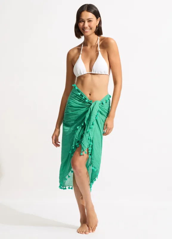 Cotton Gauze Sarong - Jade sold by Seafolly